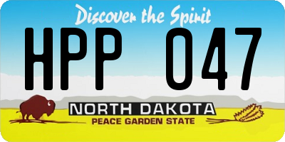 ND license plate HPP047