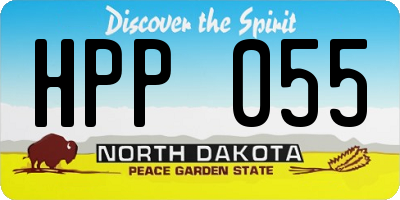 ND license plate HPP055