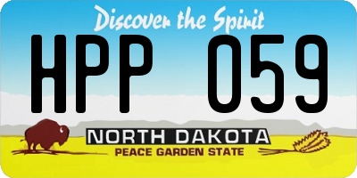 ND license plate HPP059