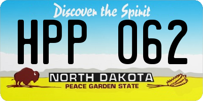 ND license plate HPP062