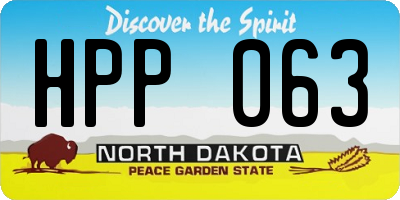 ND license plate HPP063