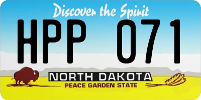 ND license plate HPP071