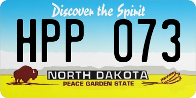 ND license plate HPP073
