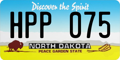 ND license plate HPP075