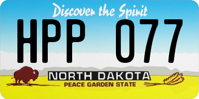 ND license plate HPP077