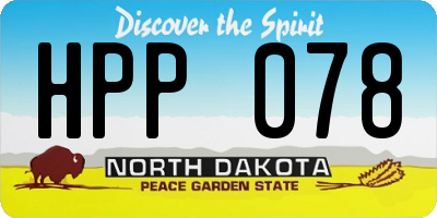 ND license plate HPP078