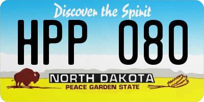 ND license plate HPP080
