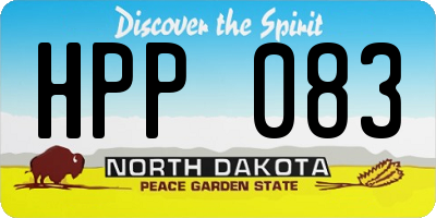 ND license plate HPP083