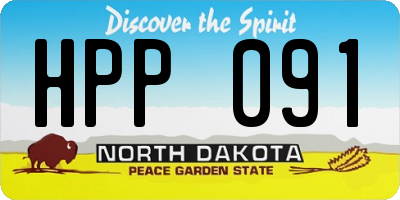 ND license plate HPP091