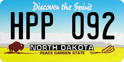 ND license plate HPP092