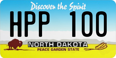 ND license plate HPP100