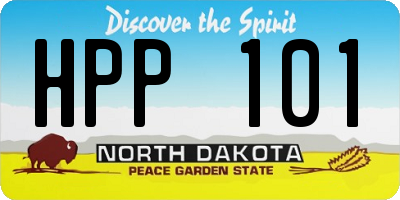 ND license plate HPP101