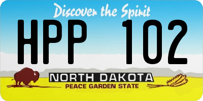 ND license plate HPP102