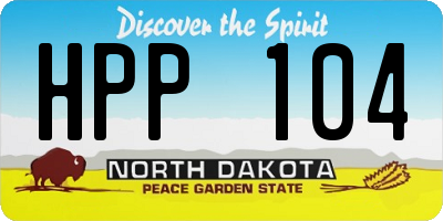 ND license plate HPP104
