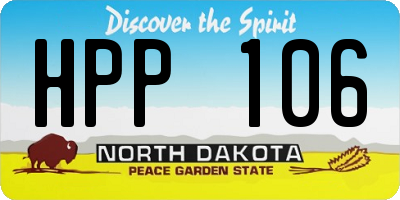 ND license plate HPP106