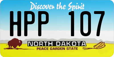 ND license plate HPP107