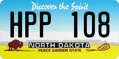 ND license plate HPP108