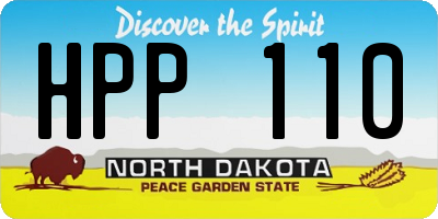 ND license plate HPP110