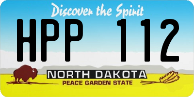 ND license plate HPP112
