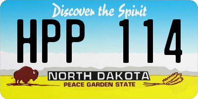 ND license plate HPP114