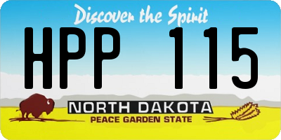 ND license plate HPP115