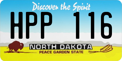 ND license plate HPP116