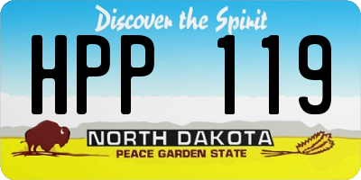 ND license plate HPP119