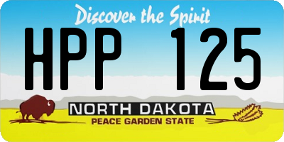 ND license plate HPP125