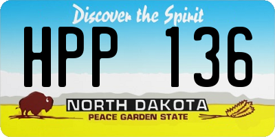 ND license plate HPP136