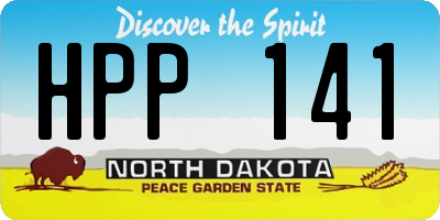 ND license plate HPP141