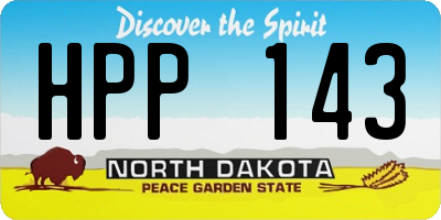 ND license plate HPP143
