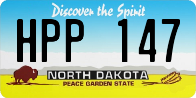 ND license plate HPP147