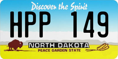 ND license plate HPP149