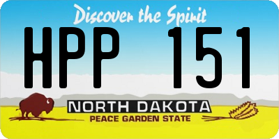 ND license plate HPP151