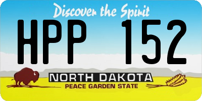 ND license plate HPP152