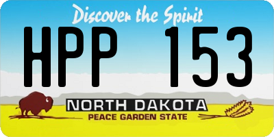 ND license plate HPP153