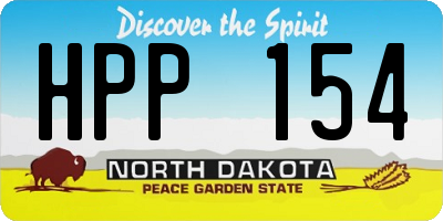 ND license plate HPP154