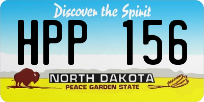ND license plate HPP156