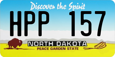 ND license plate HPP157