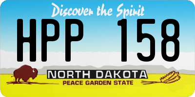 ND license plate HPP158