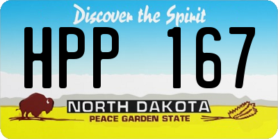 ND license plate HPP167