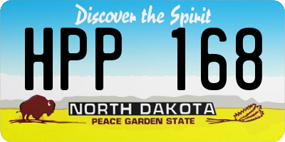 ND license plate HPP168