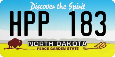 ND license plate HPP183