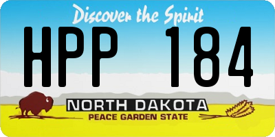 ND license plate HPP184