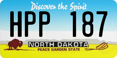 ND license plate HPP187