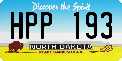 ND license plate HPP193