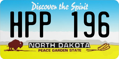 ND license plate HPP196
