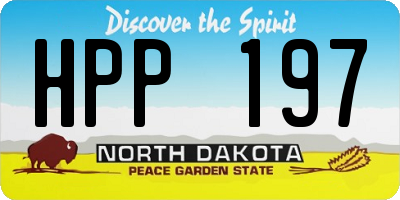 ND license plate HPP197