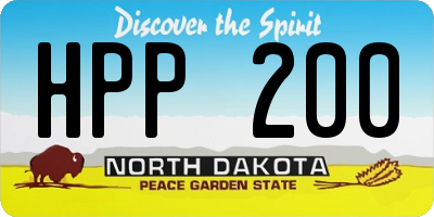 ND license plate HPP200