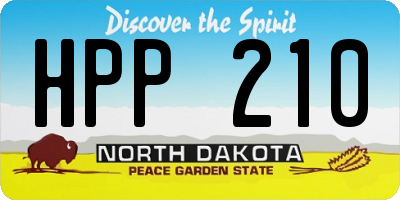 ND license plate HPP210